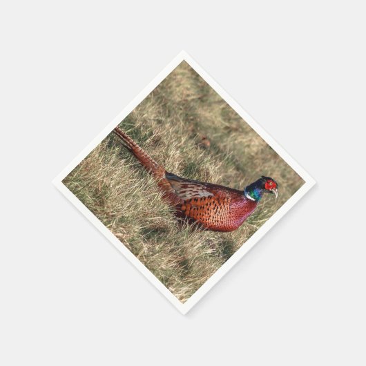 Pheasant-Foto Serviette (Ecke)