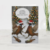 Pheasant funny Christmas card Karte (Vorderseite)