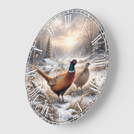 Pheasant  große wanduhr (Winkel)