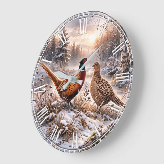 Pheasant  große wanduhr (Winkel)