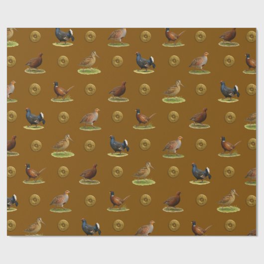 Pheasant, Grouse, Partridge,Christmas Gift wrap Geschenkpapier (Flach)