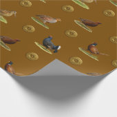 Pheasant, Grouse, Partridge,Christmas Gift wrap Geschenkpapier (Ecke)