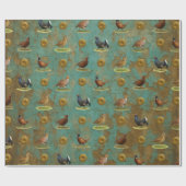 Pheasant, Grouse, Partridge,Christmas Gift wrap Geschenkpapier (Flach)