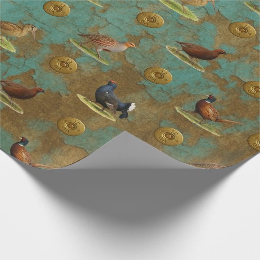 Pheasant, Grouse, Partridge,Christmas Gift wrap Geschenkpapier (Ecke)