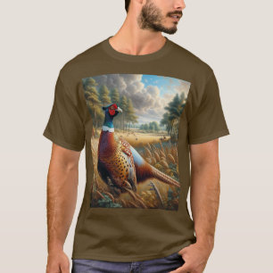 Pheasant Jagd Men Brown T - Shirt