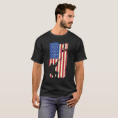 Pheasant Jagd Patriotic American Flag Upland Bi T-Shirt (Vorne ganz)