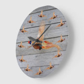 Pheasant Jagd Wall Décor Große Wanduhr (Winkel)