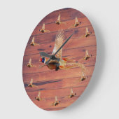Pheasant Jagd Wand Décor große Uhr (Winkel)
