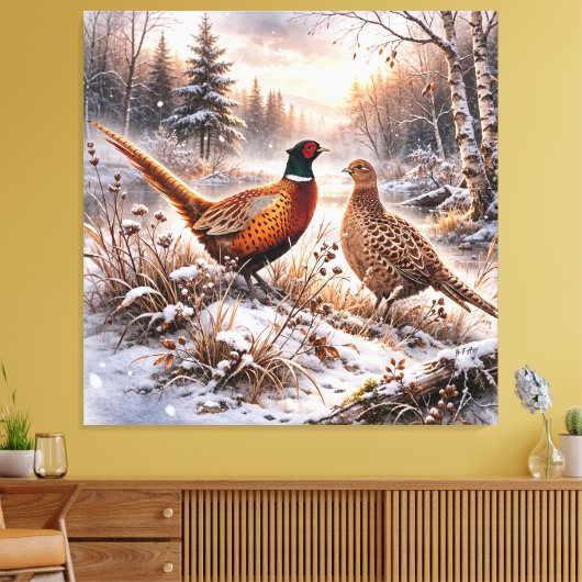 Pheasant leinwanddruck (Insitu (Wohnzimmer))