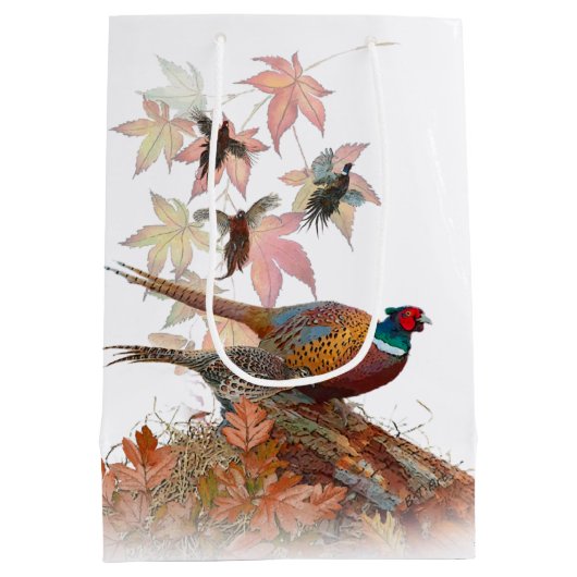 Pheasant Medium Geschenktasche Mittlere Geschenktüte (Rückseite)
