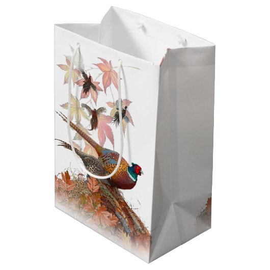 Pheasant Medium Geschenktasche Mittlere Geschenktüte (Rückseite Schrägansicht)