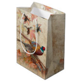 Pheasant Medium Geschenktasche Mittlere Geschenktüte (Rückseite Schrägansicht)