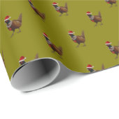 Pheasant on sage Christmas gift wrapping paper Geschenkpapier (Rolleneckpunkt)