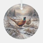 Pheasant  ornament aus glas (Vorderseite)