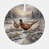 Pheasant  ornament aus glas (Rückseite)