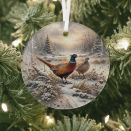 Pheasant  ornament aus glas