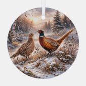 Pheasant  ornament aus glas (Rückseite)