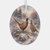Pheasant  ornament aus glas (Vorderseite Rechts)