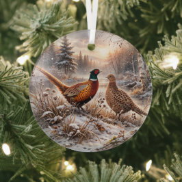 Pheasant  ornament aus glas