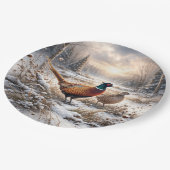 Pheasant  pappteller (Schrägansicht)