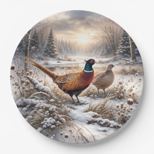 Pheasant  pappteller (Vorderseite)