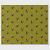Pheasant pattern Christmas gift wrapping paper Geschenkpapier (Flach)