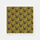 Pheasant pattern Christmas paper party napkins Serviette (Vorderseite)