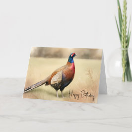 Pheasant Portrait zum Geburtstag Karte
