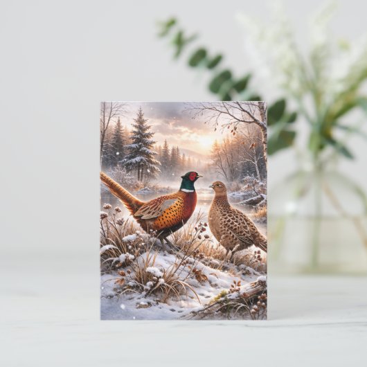Pheasant postkarte (Stehend Vorderseite)