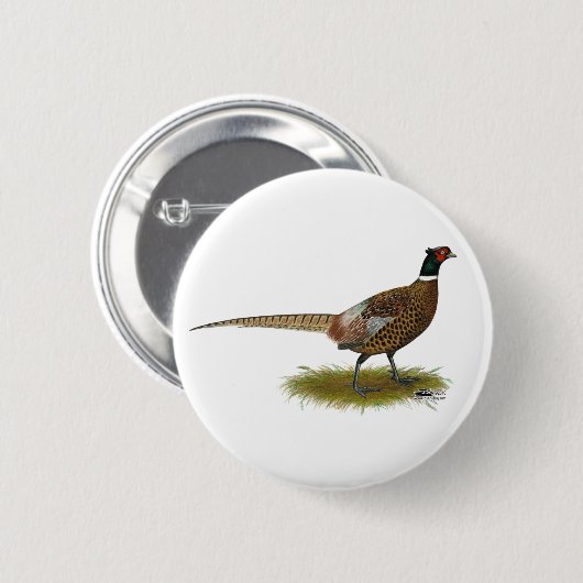 Pheasant Rooster Button (Vorne & Hinten)