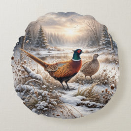 Pheasant  rundes kissen
