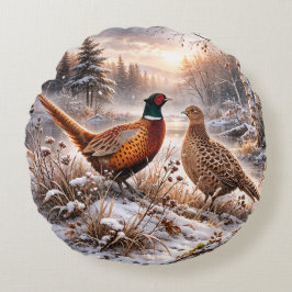 Pheasant  rundes kissen