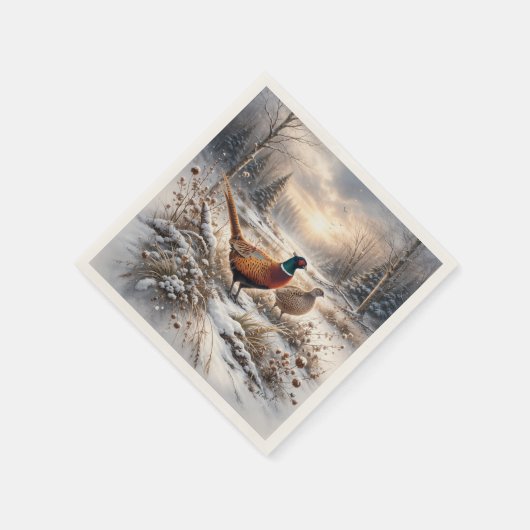 Pheasant serviette (Ecke)