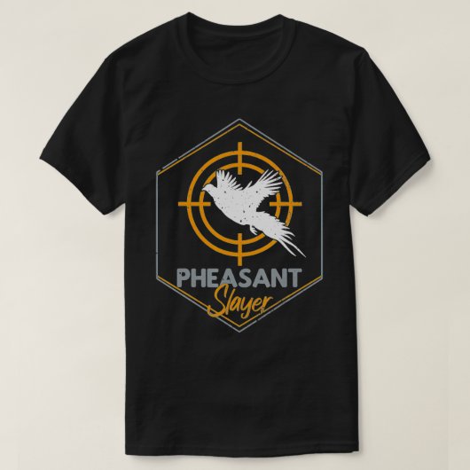 Pheasant Slayer Junting Flying Bird Hunter Shootin T-Shirt (Design vorne)