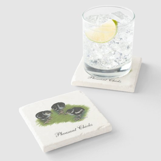 Pheasant Steinuntersetzer (Seitenansicht)