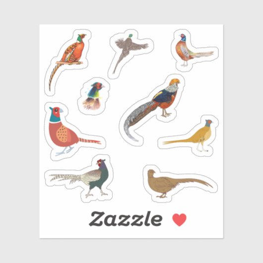 Pheasant Stickers Aufkleber (Blatt)