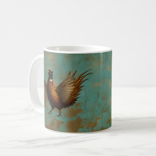 Pheasant strutting design kaffeetasse (Vorderseite Links)