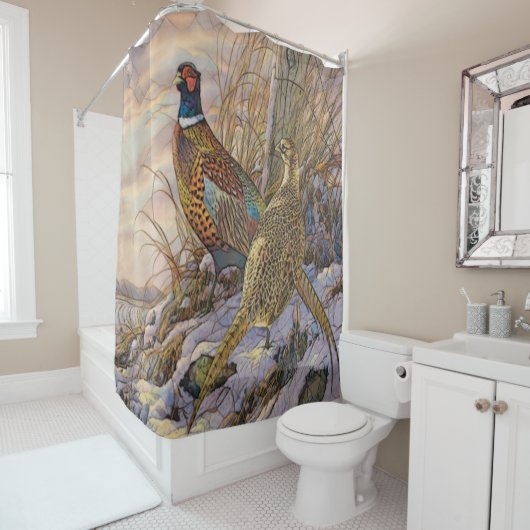 Pheasant Tapestry Poster Triptych Button Schlüssel Duschvorhang (Beispiel)