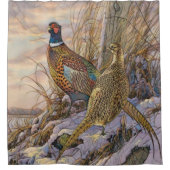 Pheasant Tapestry Poster Triptych Button Schlüssel Duschvorhang (Vorderseite)