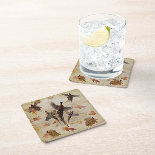 Pheasant tapestyposter Acryltriptych k Rechteckiger Pappuntersetzer (Vor Ort)