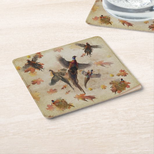 Pheasant tapestyposter Acryltriptych k Rechteckiger Pappuntersetzer (angewinkelt)