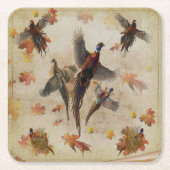 Pheasant tapestyposter Acryltriptych k Rechteckiger Pappuntersetzer (Vorderseite)