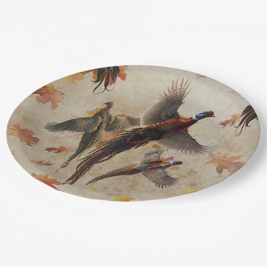 Pheasant-Teller Pappteller (Schrägansicht)