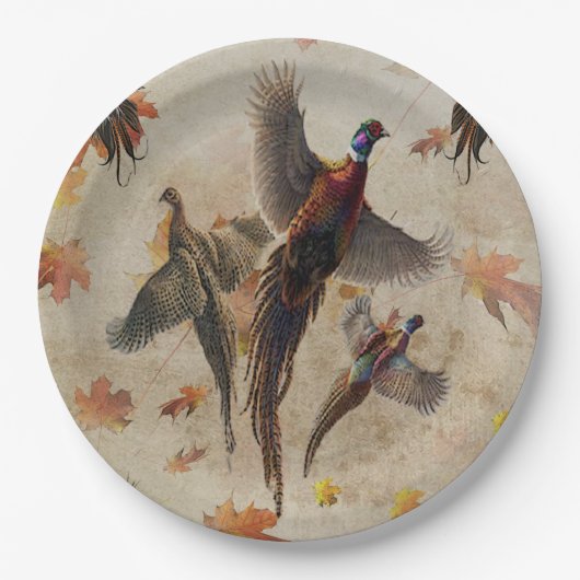 Pheasant-Teller Pappteller (Vorderseite)