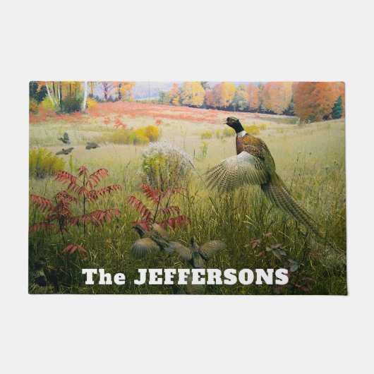 Pheasant und Bob White Quads Fußmatte (Vorderseite)