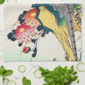 Pheasant und Chrysanthemum, Hiroshige, Ukiyo-e Geschirrtuch (Gefaltet)