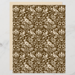 Pheasant und Hare Pattern, braun und Beige