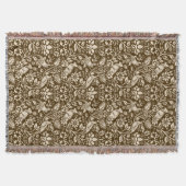Pheasant und Hare Pattern, braun und Beige   Decke (Vorderseite)