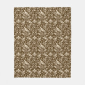 Pheasant und Hare Pattern, braun und Beige Fleecedecke (Vorderseite)