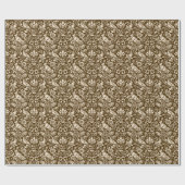 Pheasant und Hare Pattern, braun und Beige Geschenkpapier (Flach)